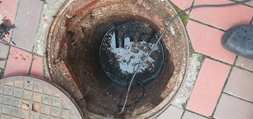 도림동 하수구막힘 배관 내부를 촬영한 점검 화면